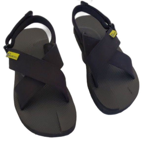 Shoes - Womens' The Healing Sole Plantar Fasciitis Black Strappy Sandals Size 7